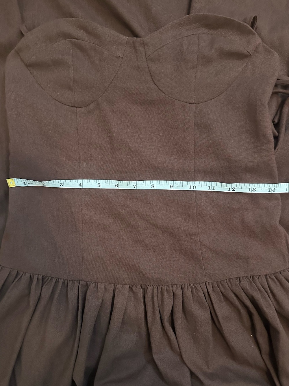 NWOT Peppermayo Giovanna Linen Maxi Dress - Chocolate Drizzle Size S - Picture 10 of 11